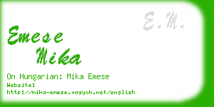 emese mika business card